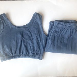 Small blue lounge set
